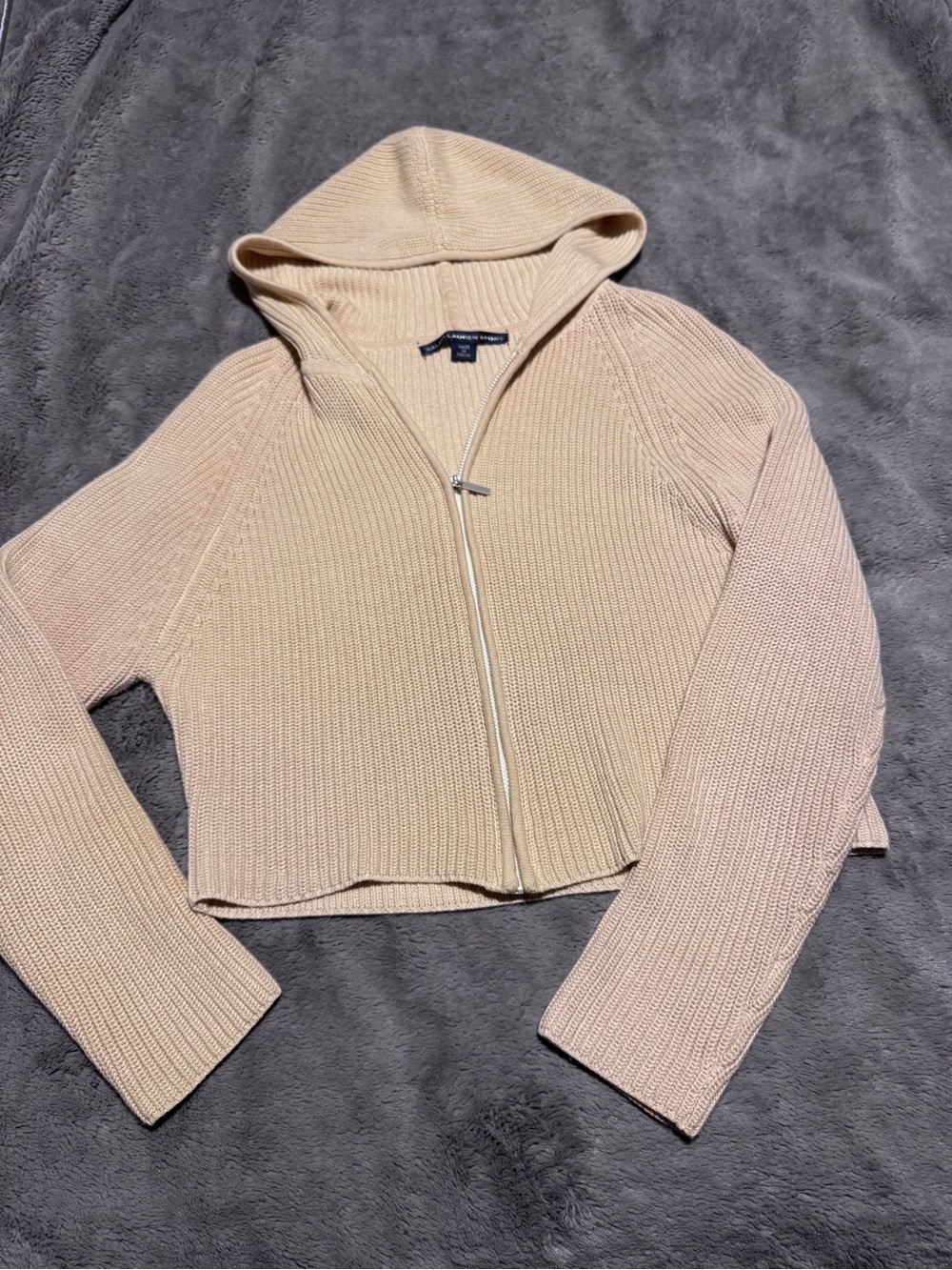 Ralph Lauren Cropped Knit Hoodie